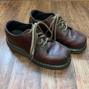Dr. Martens brown leather shoes